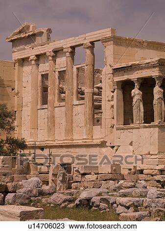 Stock Image - Ancient ruins in Athens Greece. Fotosearch