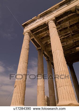 Stock Image - Ancient ruins in Athens Greece. Fotosearch