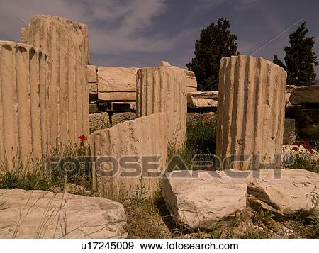 Stock Photo - Ancient ruins in Athens Greece. Fotosearch