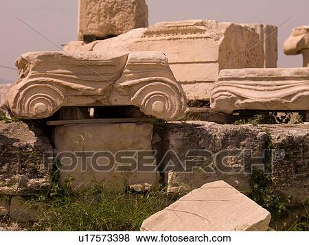 Stock Photo - Ancient ruins in Athens Greece. Fotosearch