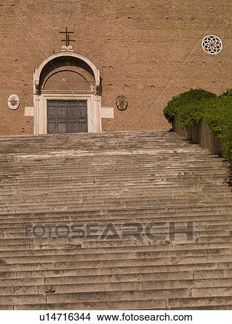 Picture - Ara Coeli Stairs in Rome Italy. Fotosearch