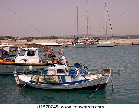 Boats in Katakolon harbour View Large Photo Image Stock Photo - Boats in Katakolon harbour. Fotosearch