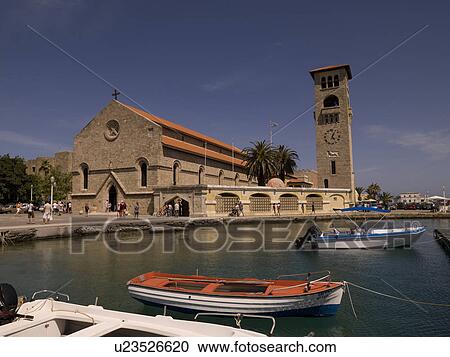 Boats in Mandraki Harbour in Rhodes Greece View Large Photo Image Stock Image - Boats in Mandraki Harbour in Rhodes Greece. Fotosearch