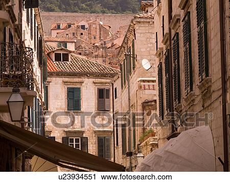 Stock Image - Buildings in Dubrovnik. Fotosearch