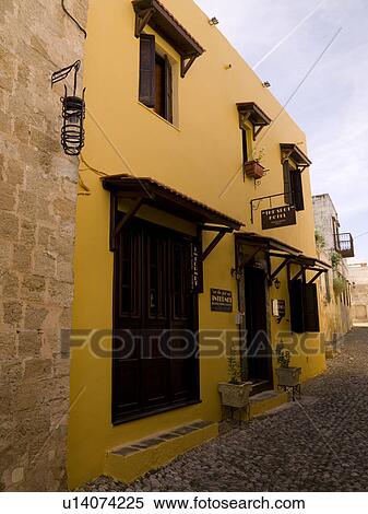 Buildings in Rhodes Greece View Large Photo Image Stock Photography - Buildings in Rhodes Greece. Fotosearch