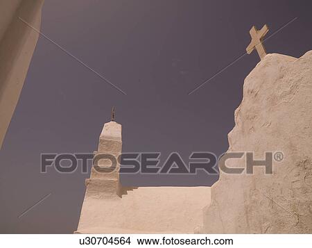 Crucifix on top of church in Mykonos Greece View Large Photo Image Picture - Crucifix on top of church in Mykonos Greece. Fotosearch