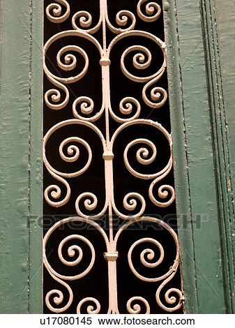 Stock Photography - Decorative wrought iron in Athens Greece. Fotosearch