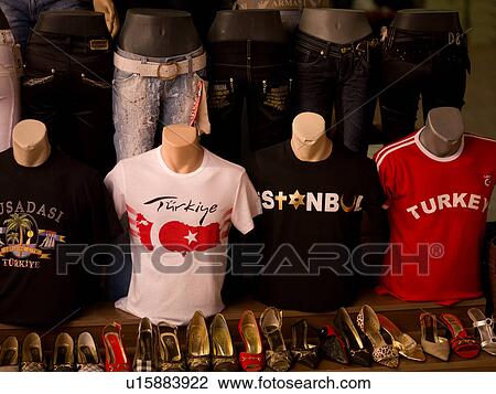 Stock Image - Display at Turkish Market in Kusadasi. Fotosearch