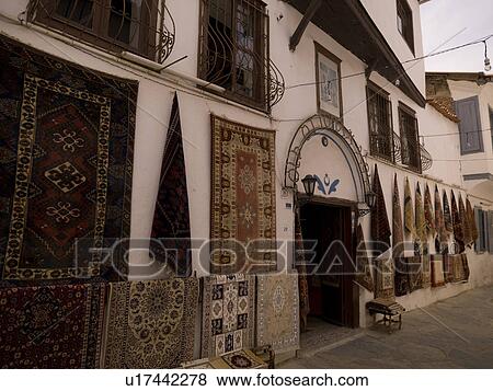 Display of Turkish rugs View Large Photo Image Stock Photo - Display of Turkish rugs. Fotosearch