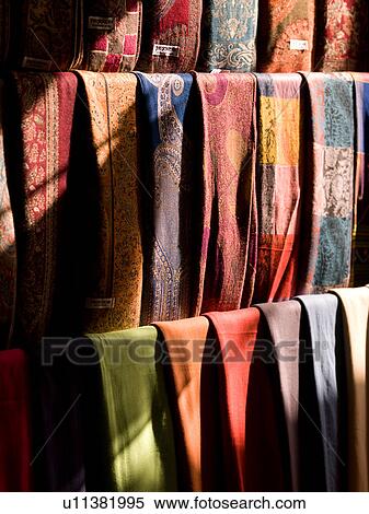 Display of Turkish textiles View Large Photo Image Stock Photography - Display of Turkish textiles. Fotosearch