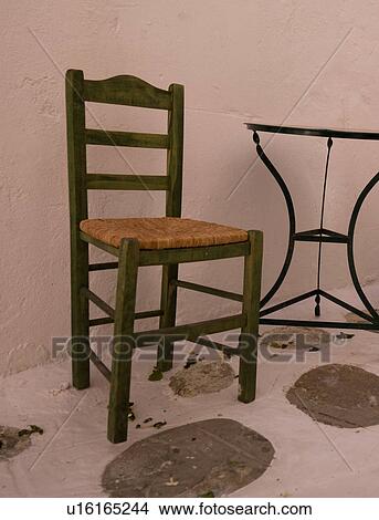 Empty table and chairs in Mykonos Greece View Large Photo Image Picture - Empty table and chairs in Mykonos Greece. Fotosearch