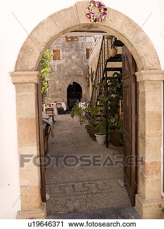 Entrance archway in Rhodes Greece View Large Photo Image Stock Image - Entrance archway in Rhodes Greece. Fotosearch