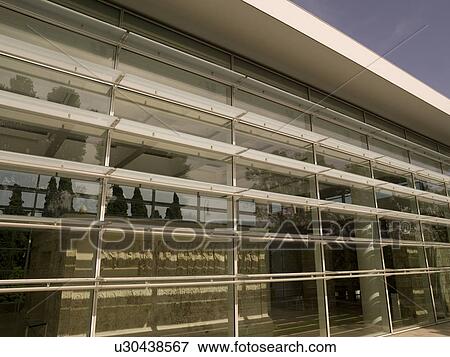 Stock Photo - Exterior glass wall in Rome. Fotosearch