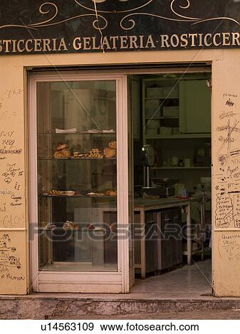 Stock Photo - Exterior of a store in Naples. Fotosearch