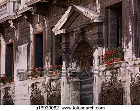 Stock Image - Exterior of building in Venice. Fotosearch