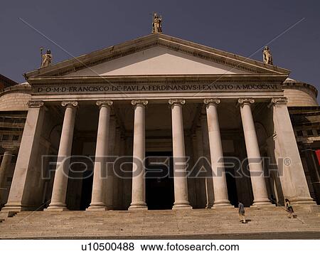 Stock Photo - Exterior of San Francesco di Paolo in Naples. Fotosearch
