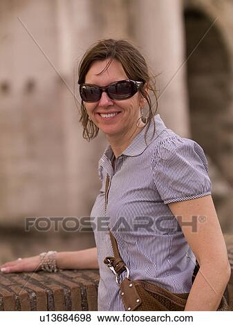 Female tourist in Rome Italy View Large Photo Image Stock Photo - Female tourist in Rome Italy. Fotosearch