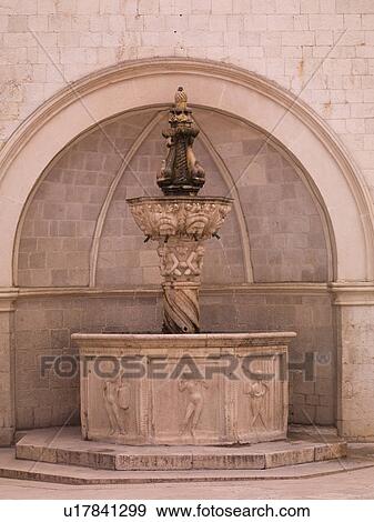 Stock Photo - Fountain in Dubrovnik. Fotosearch