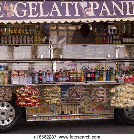 Gelati vendor in Rome Italy View Large Photo Image Stock Photo - Gelati vendor in Rome Italy. Fotosearch