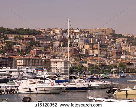 Stock Image - Harbor in Naples. Fotosearch