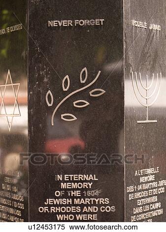 Stock Photography - Jewish monument in Rhodes Greece. Fotosearch