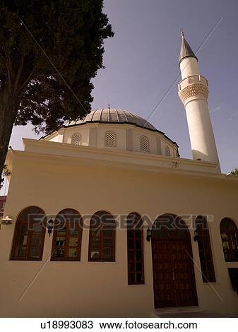Stock Image - Mosque in Kusadasi Turkey. Fotosearch