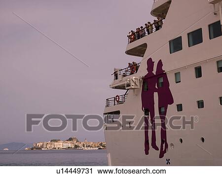 Mural on side of cruise ship View Large Photo Image Stock Image - Mural on side of cruise ship. Fotosearch