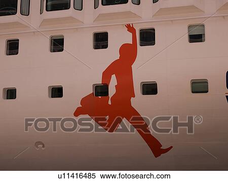 Stock Photography - Mural on side of cruise ship. Fotosearch