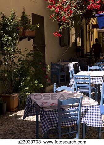 Outdoor café in Rhodes Greece View Large Photo Image Stock Image - Outdoor café in Rhodes Greece. Fotosearch
