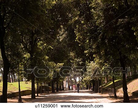 Stock Image - Park in Rome Italy. Fotosearch