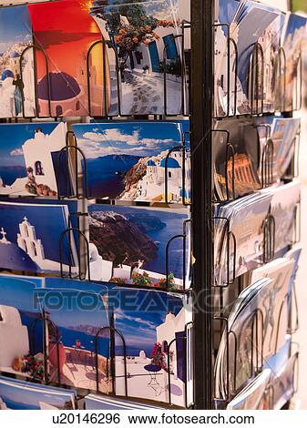 Rack of postcards in Athens Greece View Large Photo Image Stock Photograph - Rack of postcards in Athens Greece. Fotosearch
