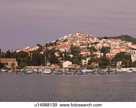 Stock Photo - Shoreline of Dubrovnik. Fotosearch