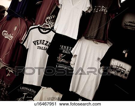 Souvenir t-shirts in Venice View Large Photo Image Stock Image - Souvenir t-shirts in Venice. Fotosearch