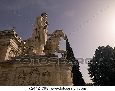 Statue in Capitoline Hill, Rome, Italy View Large Photo Image Stock Photo - Statue in Capitoline Hill, Rome, Italy. Fotosearch