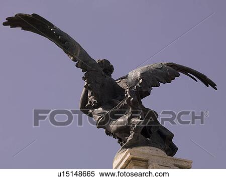 Stock Photography - Statue on top of Castel Sant'Angelo in Rome Italy. Fotosearch