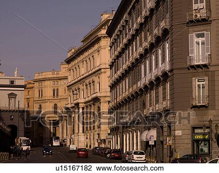 Stock Image - Street in Naples. Fotosearch