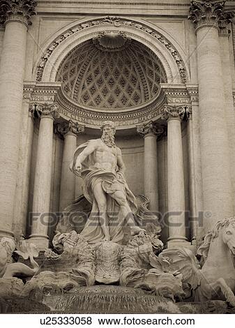 Stock Photo - Trevi Fountain in Rome Italy. Fotosearch
