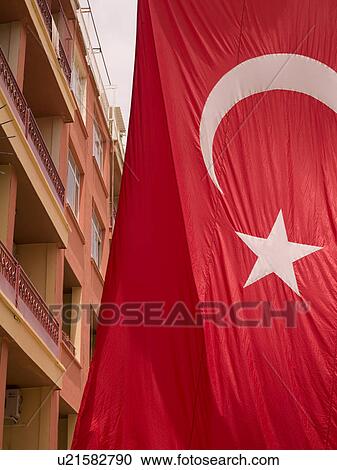 Turkish Flag View Large Photo Image Stock Image - Turkish Flag. Fotosearch