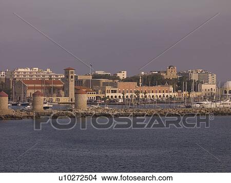View of the City of Rhodes in Greece View Large Photo Image Picture - View of the City of Rhodes in Greece. Fotosearch