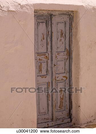 Weathered door in Mykonos Greece View Large Photo Image Stock Image - Weathered door in Mykonos Greece. Fotosearch