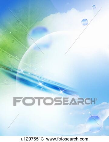 Abstract image of a sphere with smaller spheres and a leaf motif and star lights in the background View Large Photo Image Stock Image - Abstract image of a sphere with smaller spheres and a leaf motif and star lights in the background. Fotosearch