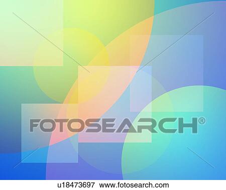 Stock Photo - Abstract Image of Squares and Circles. Fotosearch