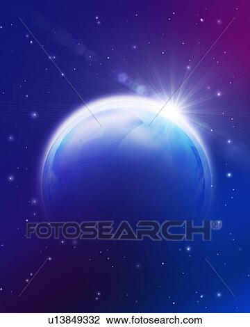 Stock Image - Abstract image of the Earth. Fotosearch