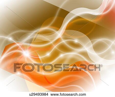 Picture - Abstract image of wave forms and star light. Fotosearch