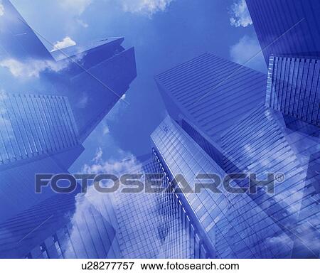 Stock Photo - Abstract view of skyscrapers. Fotosearch