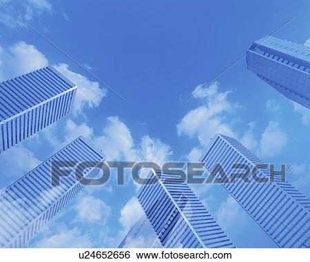 Abstract view of skyscrapers View Large Photo Image Stock Photograph - Abstract view of skyscrapers. Fotosearch