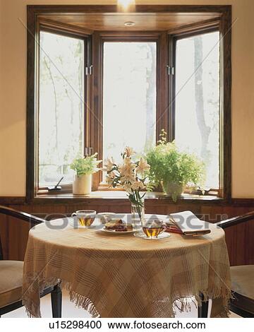 Stock Image - Afternoon tea for two. Fotosearch
