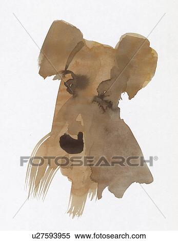 Stock Photography - Airedale Terrier, Water Color Painting. Fotosearch