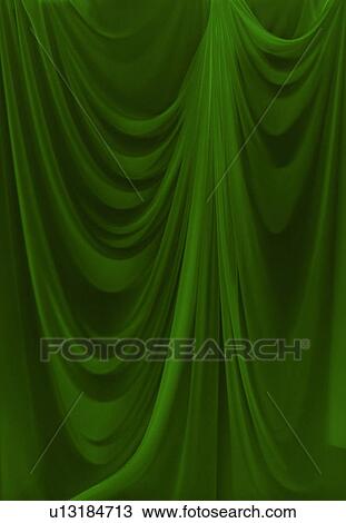 Stock Image - An elegantly-draped cloth hanging. Fotosearch
