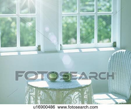 Stock Photograph - Apples on table, computer graphic. Fotosearch